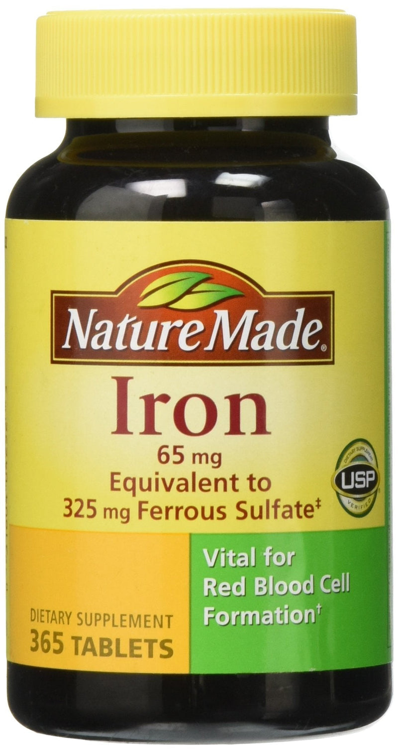 Nature Made Iron 65 mg, 365 Tablets - BeesActive Australia