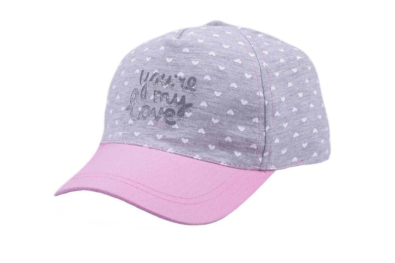 Bienzoe Girl's Cotton Heart Printed Baseball Adjustable Cap Sun Visors Flat Hat One Size Mix - BeesActive Australia
