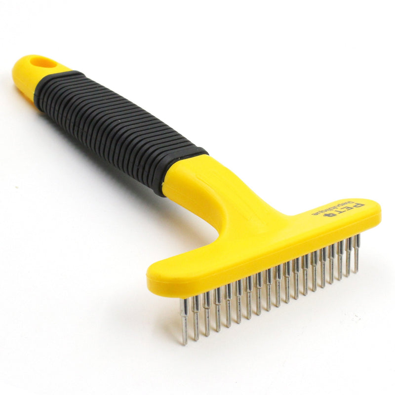 Pet Republique Dog Dematting Comb Rake – Undercoat Mat Brush - Knot Out for Dogs, Cats, Rabbits, Any Long Haired Breed Pets - Undercoat Rake Design - BeesActive Australia