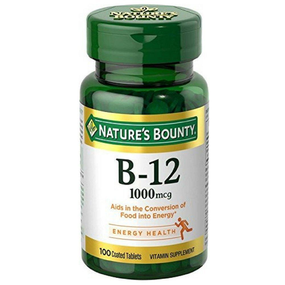 Nature's Bounty Natural Vitamin B12, 1000mcg, 100 Tablets (Pack of 3) - BeesActive Australia