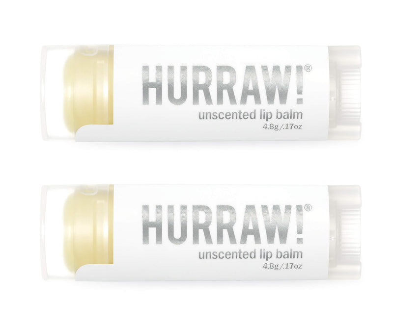 Hurraw! Unscented Lip Balm, 2 Pack: Organic, Certified Vegan, Cruelty and Gluten Free. Non-GMO, 100% Natural Ingredients. Bee, Shea, Soy and Palm Free. Made in USA - BeesActive Australia