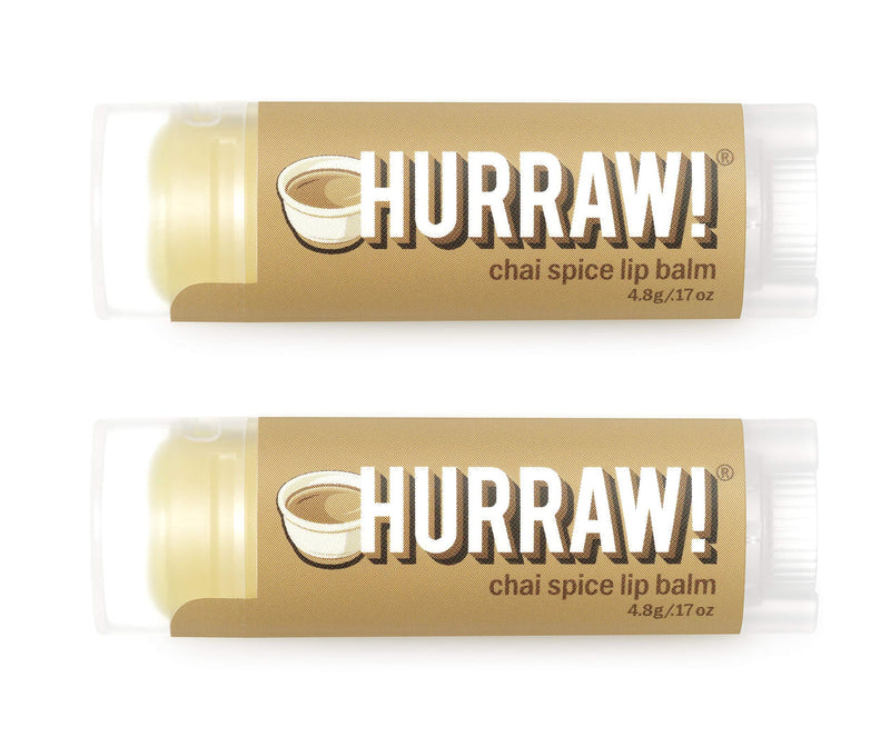 Hurraw! Chai Spice Lip Balm, 2 Pack: Organic, Certified Vegan, Cruelty and Gluten Free. Non-GMO, 100% Natural Ingredients. Bee, Shea, Soy and Palm Free. Made in USA - BeesActive Australia