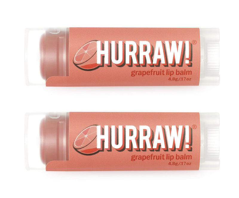 Hurraw! Grapefruit Lip Balm, 2 Pack: Organic, Certified Vegan, Cruelty and Gluten Free. Non-GMO, 100% Natural Ingredients. Bee, Shea, Soy and Palm Free. Made in USA - BeesActive Australia