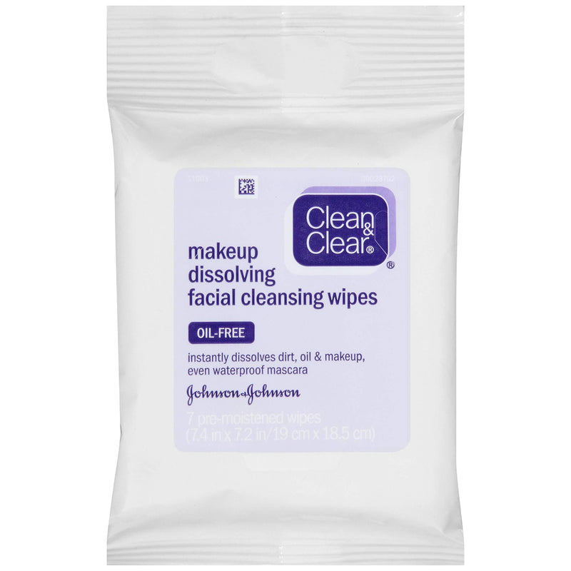 Clean & Clear Oil-Free Makeup Dissolving Facial Cleansing Wipes to Remove Dirt, Oil, Makeup & Waterproof Mascara, 7 ct. - BeesActive Australia