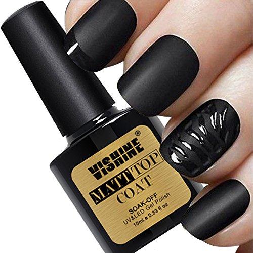 Vishine Matte Top Coat Soak Off UV LED Gel Polish Nail Art Matting Clear Color 10ml - BeesActive Australia