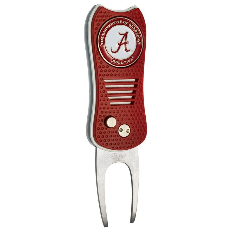 Team Golf NCAA Switchblade Divot Tool with Double-Sided Magnetic Ball Marker, Features Patented Single Prong Design, Causes Less Damage to Greens, Switchblade Mechanism Alabama Crimson Tide - BeesActive Australia