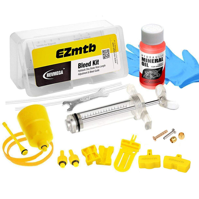 Revmega Bleeder Hydraulic Disc Brake Bleed Kit Tool fit Shimano - Inc. 60ml Mineral Oil Fluid - BeesActive Australia
