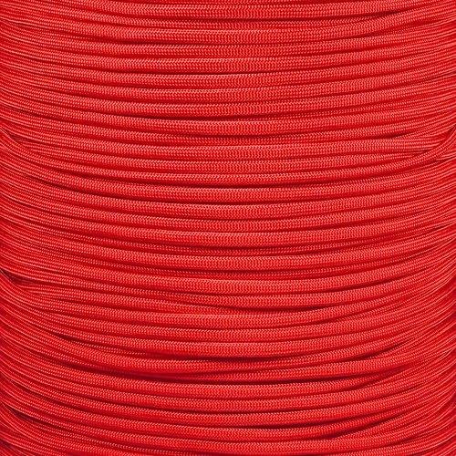 [AUSTRALIA] - PARACORD PLANET 10 20 25 50 100 Foot Hanks and 250 1000 Foot Spools of Parachute 550 Cord Type III 7 Strand Paracord Red 100 Feet 