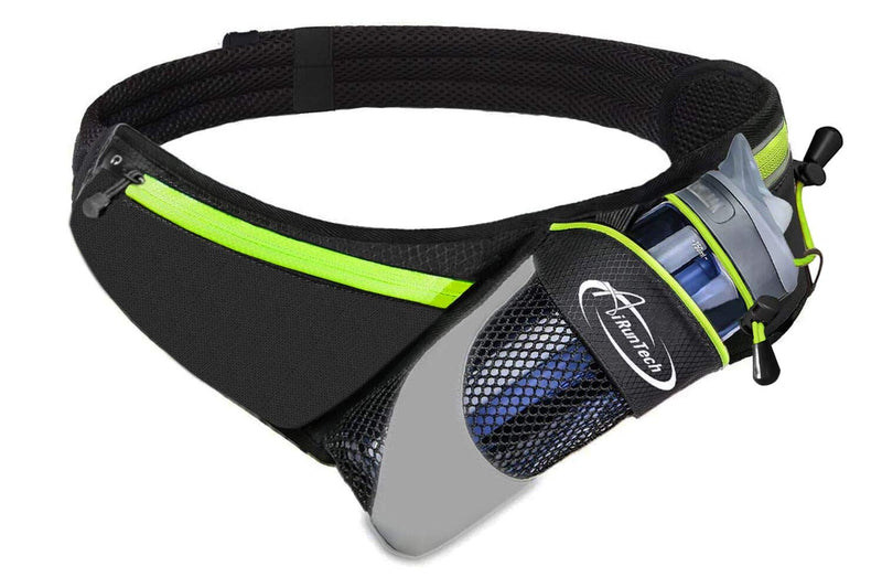 [AUSTRALIA] - AiRunTech Upgraded No Bounce Hydration Belt Can be Cut to Size Design Strap for Any Hips for Men Women Running Belt with Water Bottle Holder with Large Pocket Fits Most Smartphones Without Bottle Hydration Belt(GR) 