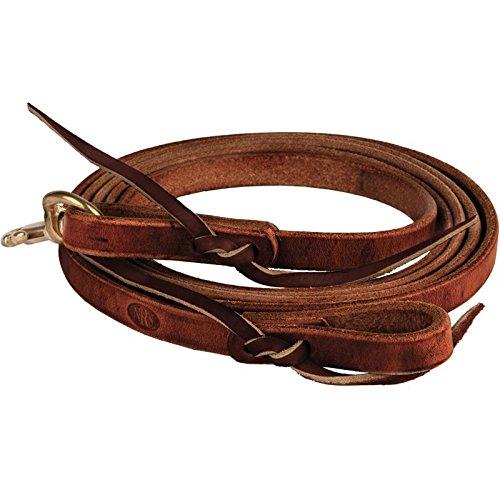 [AUSTRALIA] - NRS Tack 8 ft x 5/8 in Oiled Harness Leather Flat Roping Reins 