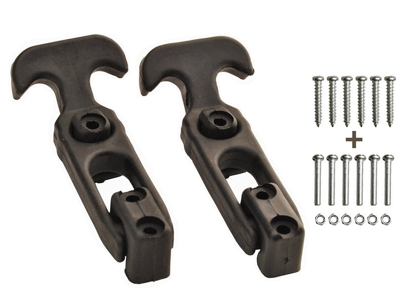 Accessbuy Flexible T-Handle Rubber Draw Latch for Cooler,Boat,Golf Cart,Tool Box,Off-Road Vehicles,Farm Machinery or Engineering Machine Hood (2 Pack with 12PCS Screws) - BeesActive Australia