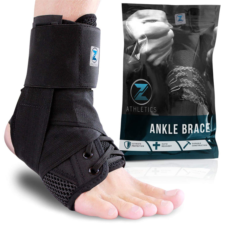 Zenith Ankle Brace, Lace Up Adjustable Support  for Running, Basketball, Injury Recovery, Sprain! Ankle Wrap for Men, Women, and Children Large (Pack of 1) - BeesActive Australia