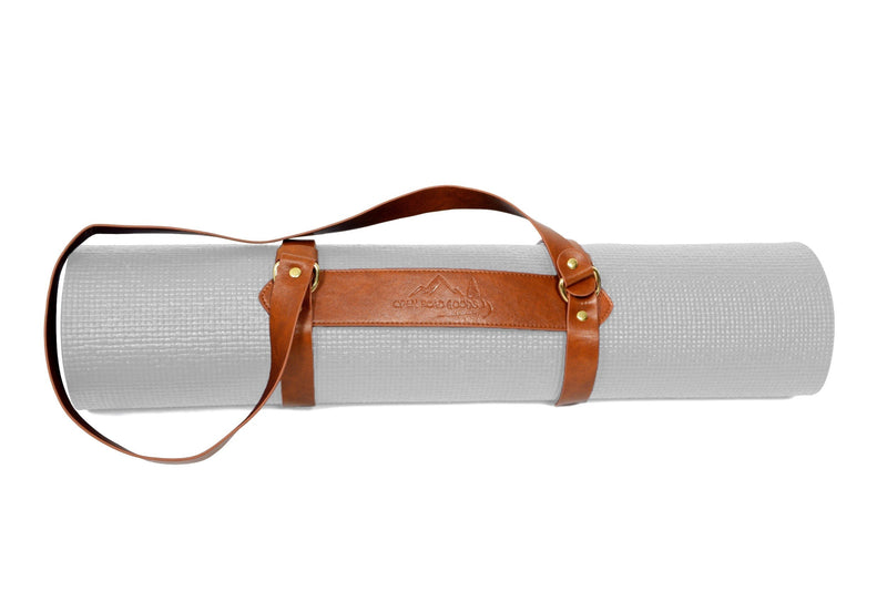 Vegan Leather Yoga Mat Carrier Sling / Adjustable Blanket Strap - BeesActive Australia