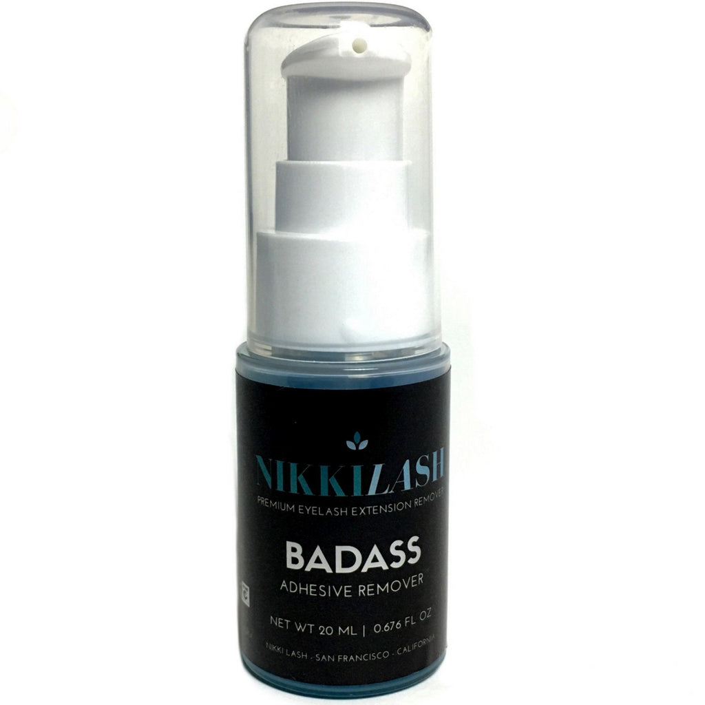 NIKKILASH BADASS ADHESIVE REMOVER - Extra Strength Formula Gel-Based Eyelash Extension Glue Remover. Professional Grade Adhesive Remover (20ML) BADASS REMOVER 20ML - BeesActive Australia