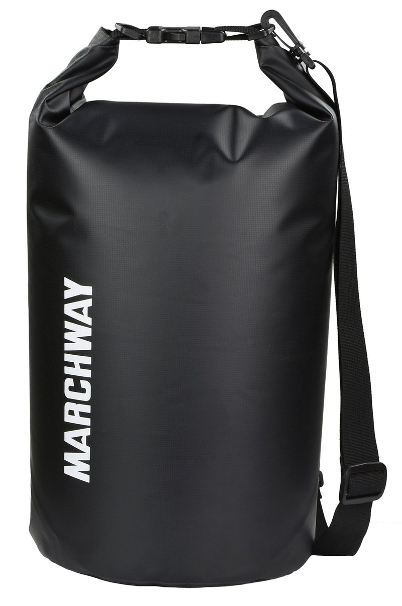 MARCHWAY Floating Waterproof Dry Bag 5L/10L/20L/30L/40L, Roll Top Sack Keeps Gear Dry for Kayaking, Rafting, Boating, Swimming, Camping, Hiking, Beach, Fishing Black 10L - BeesActive Australia