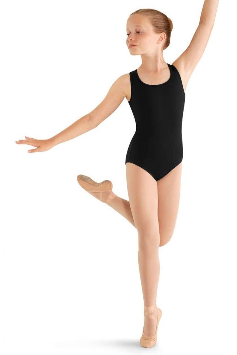 Mirella Girls Flower Back Dance Tank Leotard Size 12 Black - BeesActive Australia