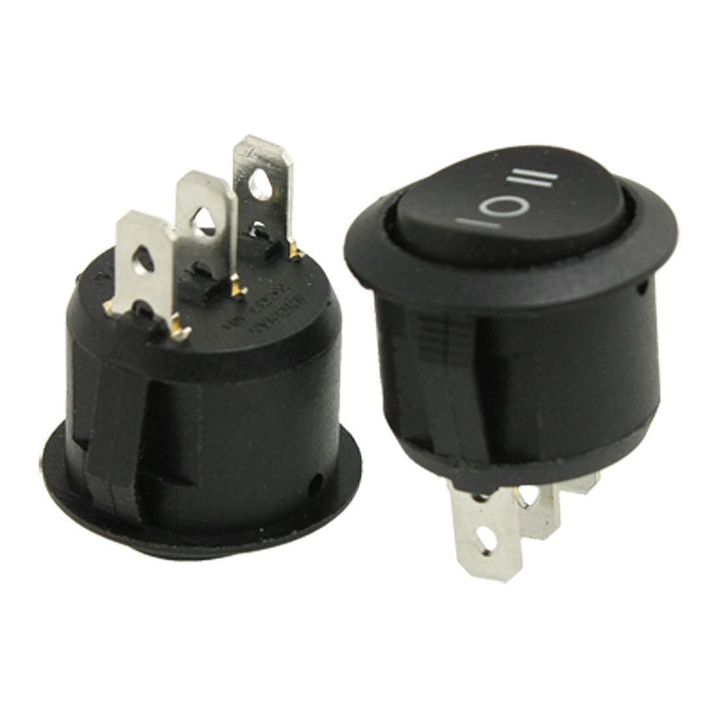 [AUSTRALIA] - URBEST Rocker Switch 10Pcs ON/Off/ON SPDT Snap in Round Button 6A/250V 10A/125V AC for Auto Car Boat 