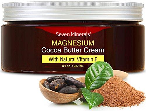 Natural Magnesium Cream for Pain Calm, Leg Cramps, Sleep & Muscle Soreness. With Moisturizing Organic Cocoa Butter and Vitamin E - No Harmful Ingredients. Our USA Made Creme is Safe for Kids (8 fl oz) - BeesActive Australia