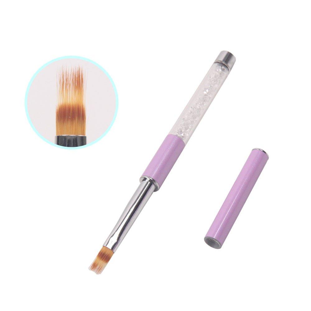 BQAN 1Pc UV Gel Nail Brush With Rhinestone Handle Nylon Hair Ombre Brush Pro Nail Art Tools - BeesActive Australia