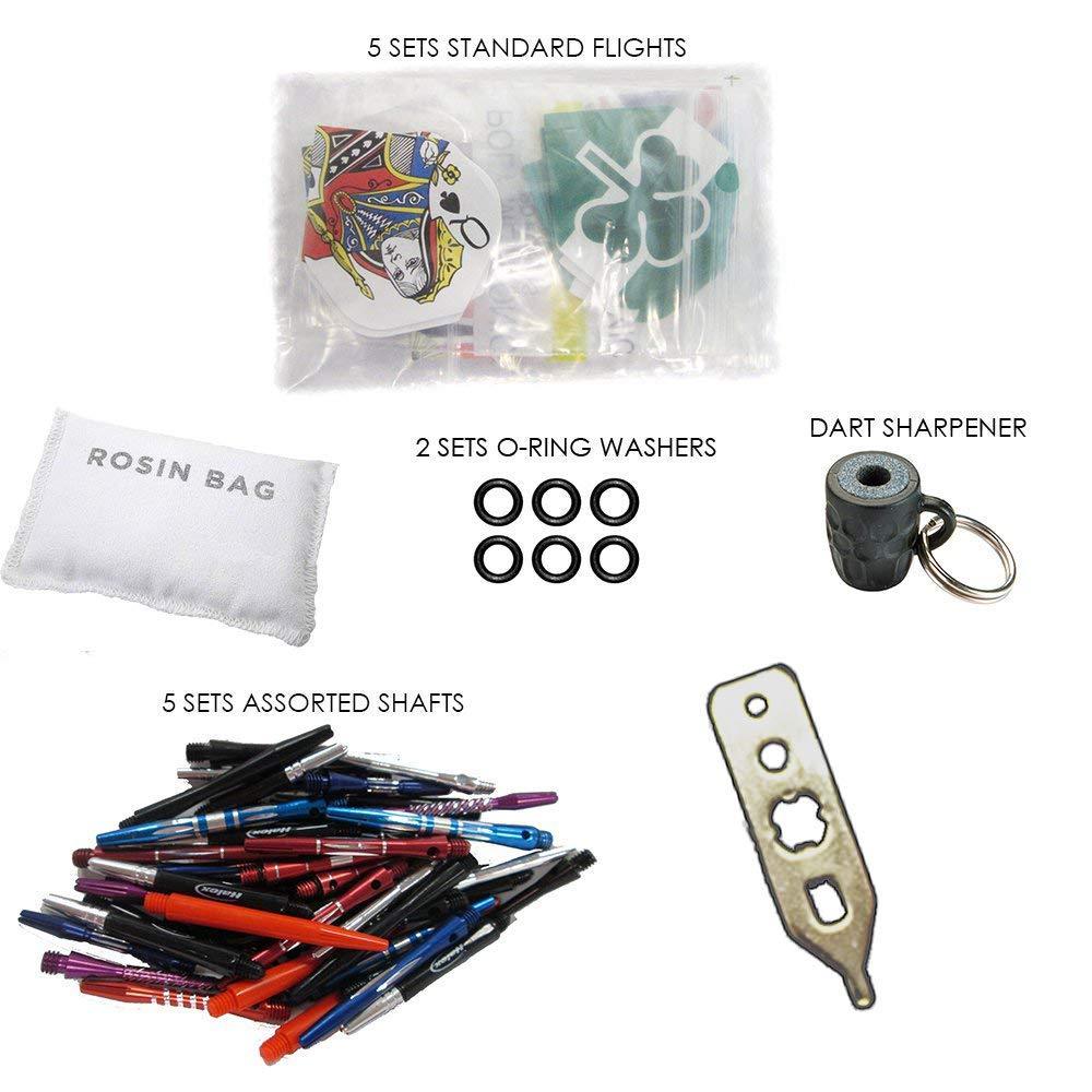 [AUSTRALIA] - Halex Soft and Steel Tip Dart Accessory Kits - Flights, Shafts, Dart Tool, Rosin Bag, O-Rings 