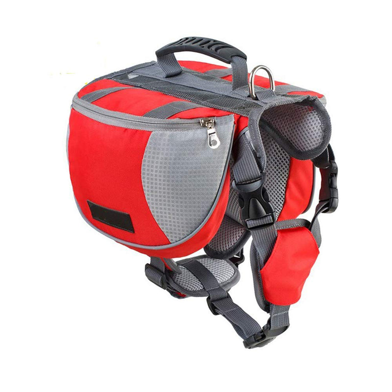 Lifeunion Adjustable Service Dog Supply Backpack Saddle Bag for Camping Hiking Training Red Medium - BeesActive Australia