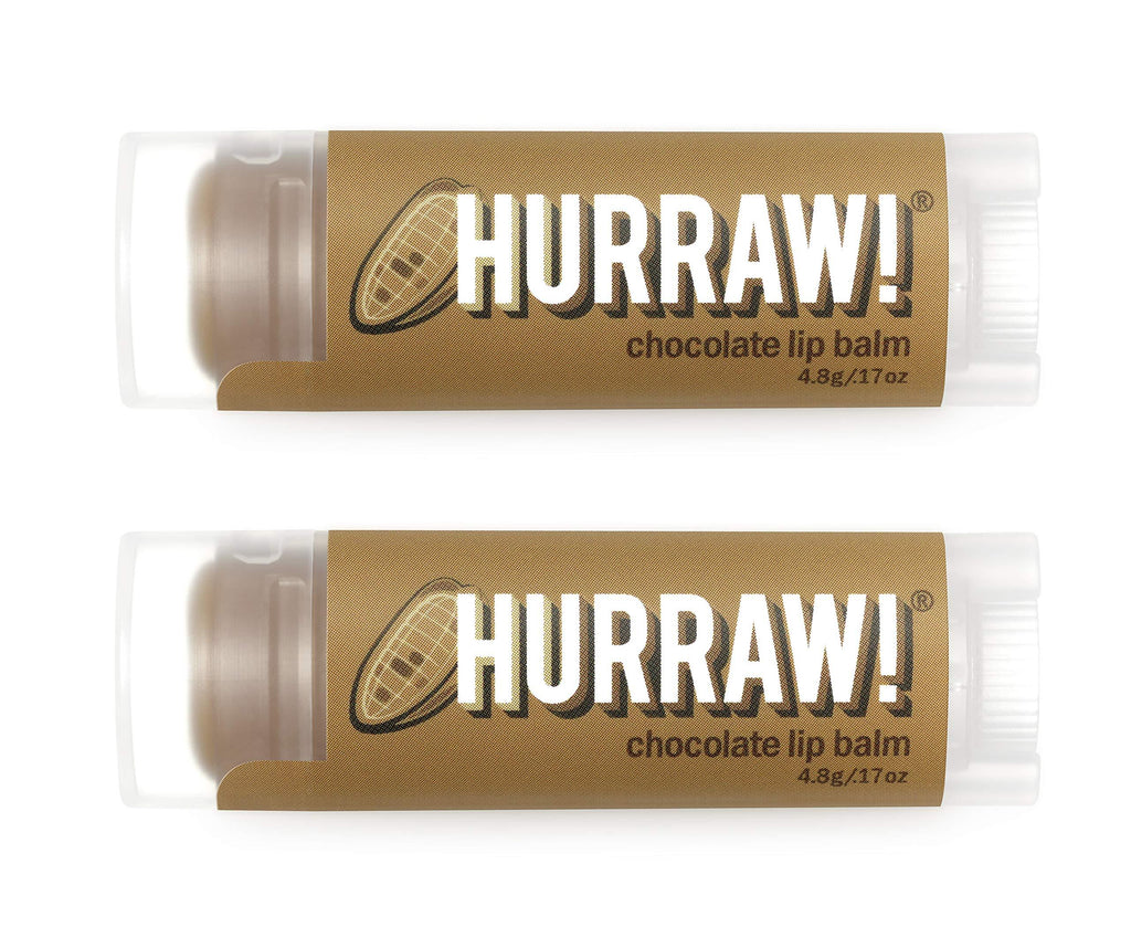 Hurraw! Chocolate Lip Balm, 2 Pack: Organic, Certified Vegan, Cruelty and Gluten Free. Non-GMO, 100% Natural Ingredients. Bee, Shea, Soy and Palm Free. Made in USA - BeesActive Australia