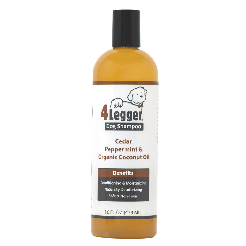 4Legger Organic Dog Shampoo and Conditioner USDA Certified - All Natural Concentrated Cedar Dog Shampoo with Peppermint, and Eucalyptus - Dog Shampoo for Itchy Skin - Dog Shampoo for Smelly Dogs 16 oz - BeesActive Australia