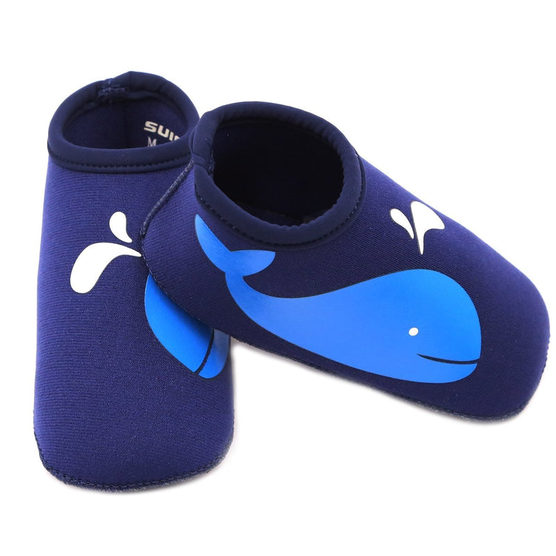 [AUSTRALIA] - SUIEK Baby Infant Boys Girls Swim Water Shoes for Pool Beach Sand M (Sole length 5.3 inches, 12-24 Months) Dark Blue 