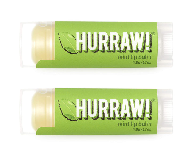 Hurraw! Mint Lip Balm, 2 Pack: Organic, Certified Vegan, Cruelty and Gluten Free. Non-GMO, 100% Natural Ingredients. Bee, Shea, Soy and Palm Free. Made in USA - BeesActive Australia