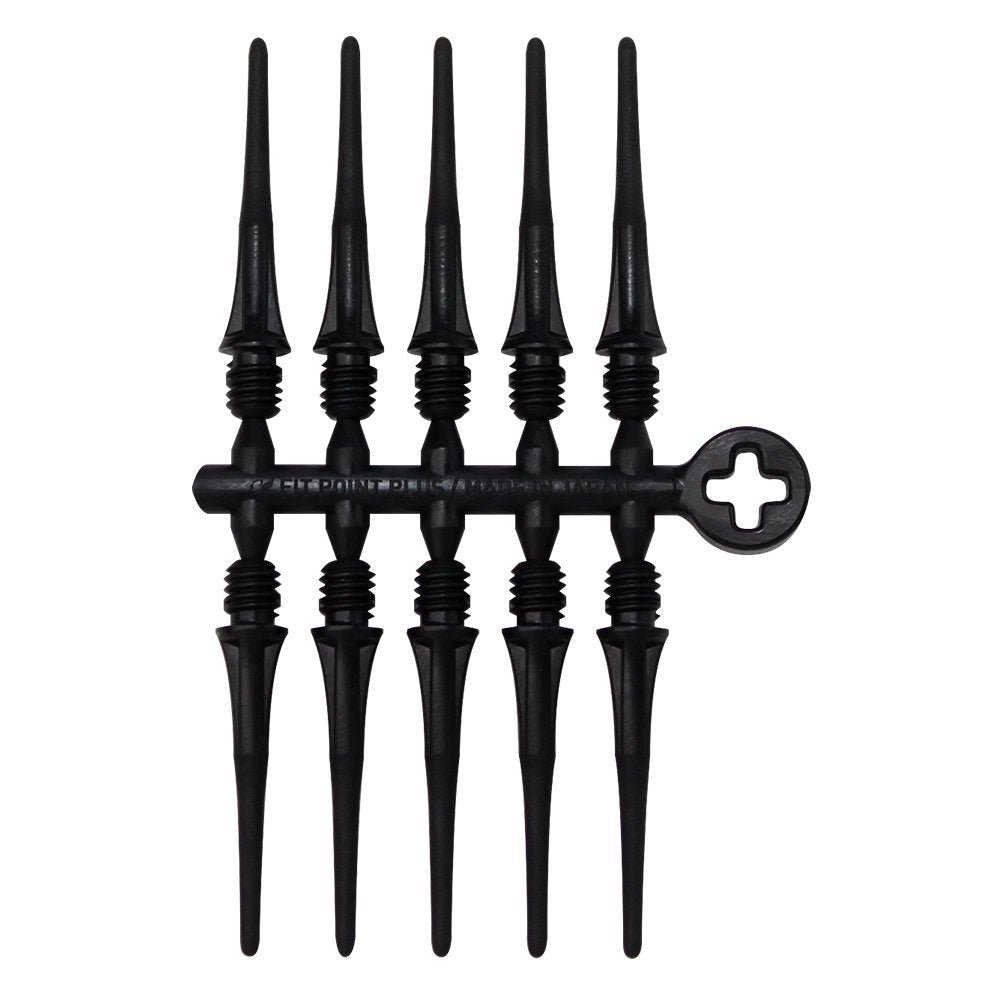 PerfectDarts Cosmo Soft Tips, Pack of 50 Fit Point Plus Black Softips - BeesActive Australia