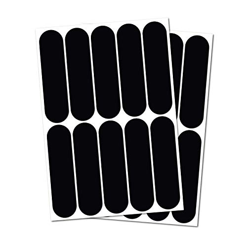 B REFLECTIVE Éco Basic, (2 Pack) 10 Retro Reflective Stickers kit, Night high Visibility Safety, Universal Adhesive for Bike/Stroller/Buggy/Helmet/Motorbike/Scooter/Toys, 7 x 1,8 cm, Black Set of 2 - BeesActive Australia