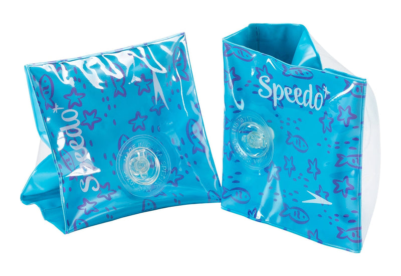 [AUSTRALIA] - Speedo Kids' Begin to Swim Vinyl Basic Arm Bands One Size Ice Blue/Grape 
