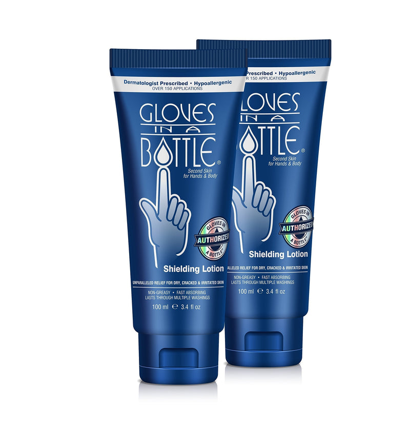Gloves in a Bottle Shielding Lotion, Relief for Eczema and Psoriasis, 3.4 ounces (Pack of 2) - BeesActive Australia