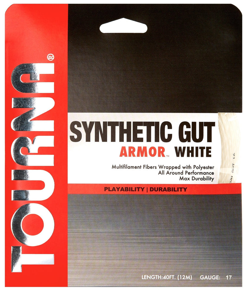 [AUSTRALIA] - Tourna Synthetic Gut Armour Tennis String White () 17g Set 