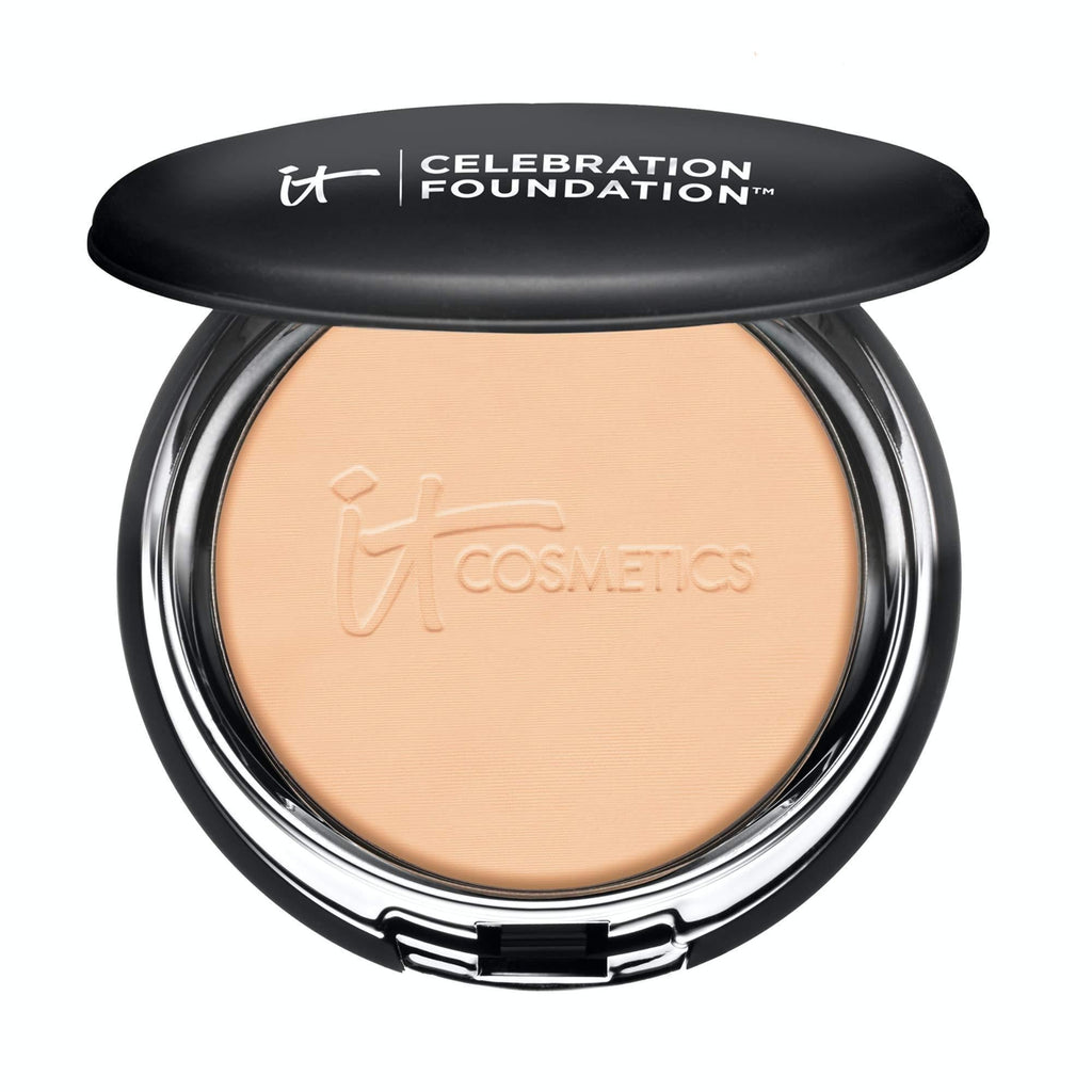 IT Cosmetics Celebration Foundation, Medium (W) - Full-Coverage, Anti-Aging Powder Foundation - Blurs Pores, Wrinkles & Imperfections - With Hydrolyzed Collagen & Hyaluronic Acid - 0.3 oz Compact - BeesActive Australia