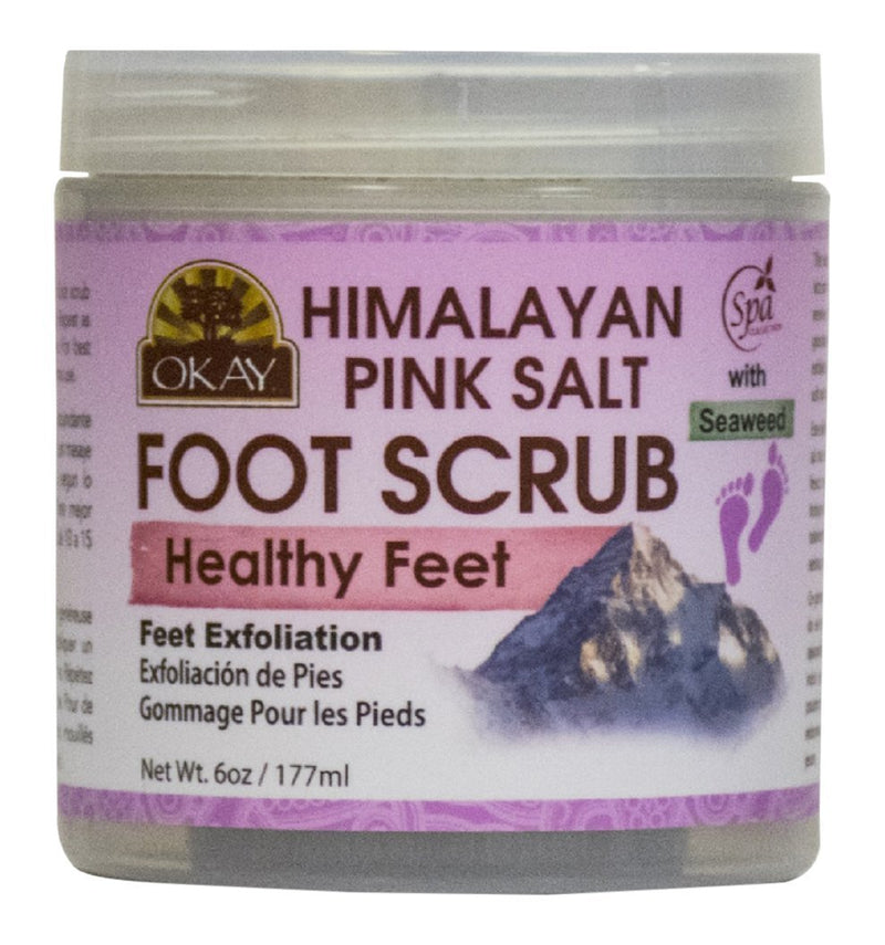 OKAY Himalayan Pink Salt with Seaweed Foot Scrub, 6 Ounce - BeesActive Australia