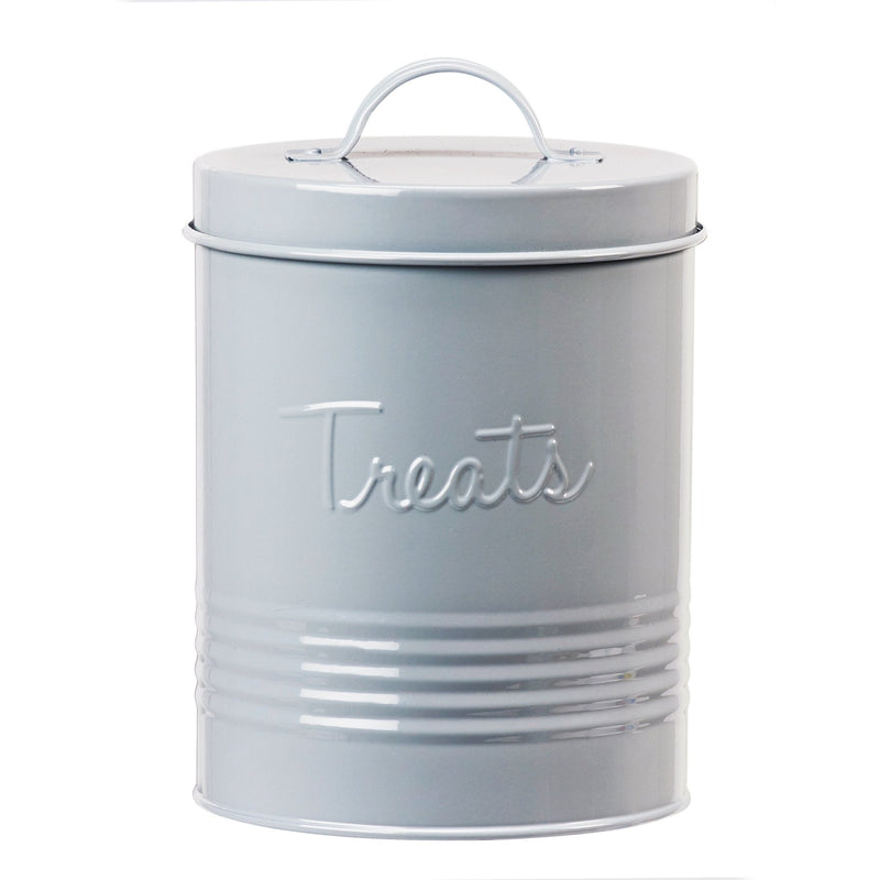 Amici Home Retro Treats Gray Canister, Grey-72, Large/72 oz, White - BeesActive Australia
