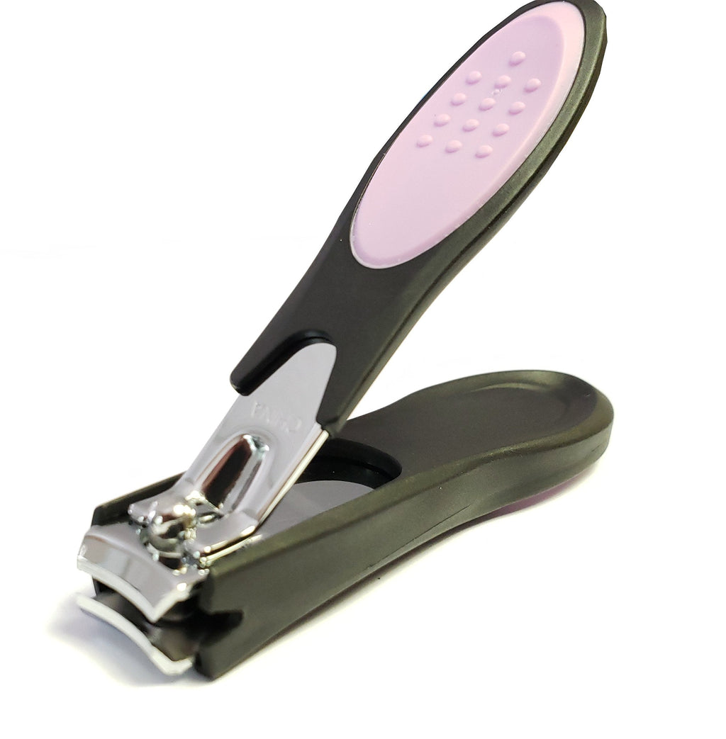 Nail Clipper with Comfort Grip Nail Catcher - Chrome Plated Toenails Clippers Nail Cutter Catches Clippings Sharp Sturdy Trimmer Stainless Steel for Men and Women - BeesActive Australia