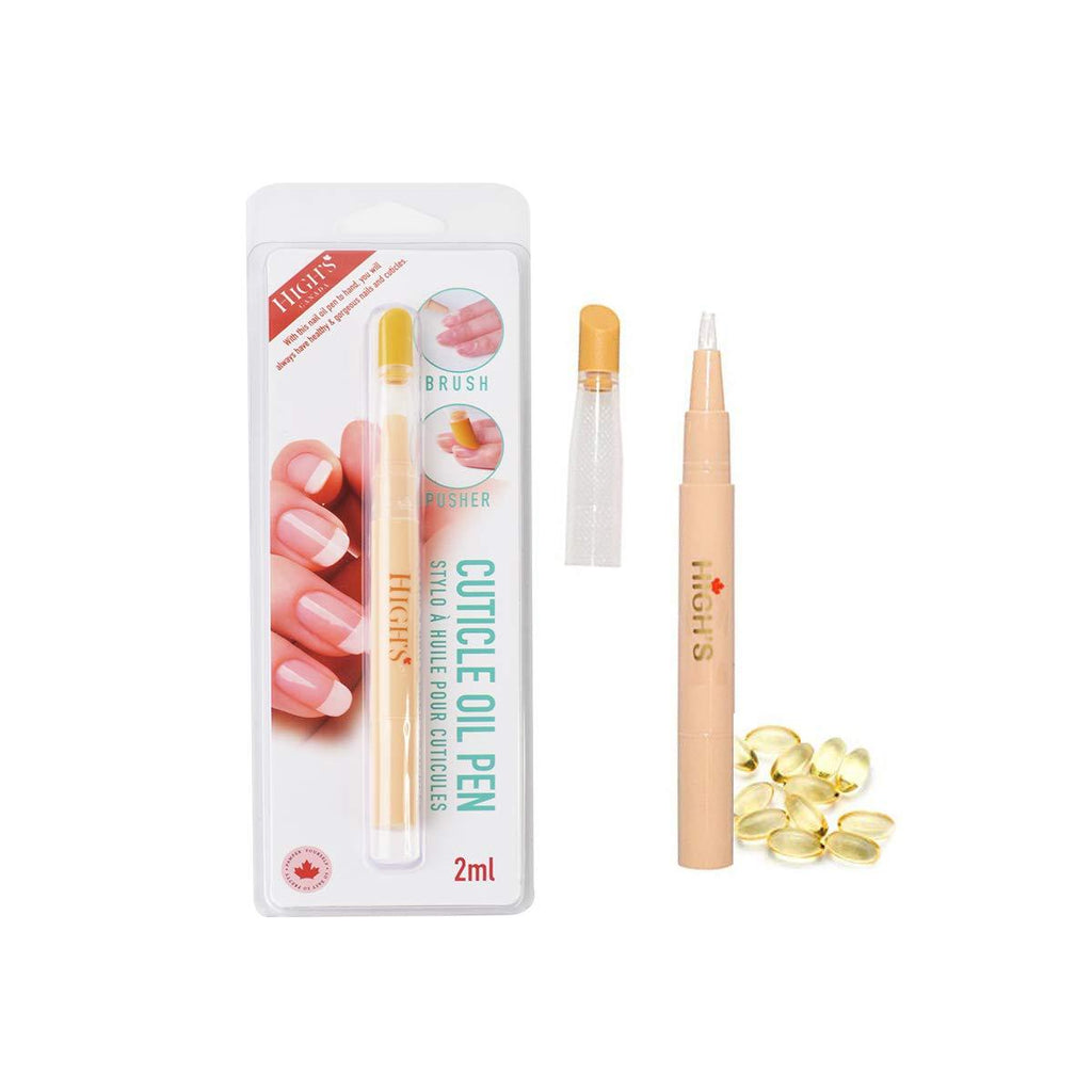 HIGH'S 2 in 1 Cuticle Oil Pen Nail Nutrition Oil Pen Nail Gel Cuticle Oil Nail Art Tools Makeup Accessories Natural Nails Treatment And Rubber Cuticle Pusher Nails 1 PC - BeesActive Australia