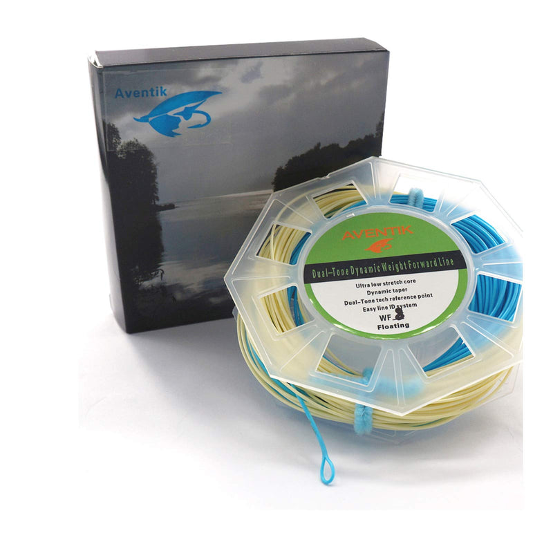 Aventik Fly Line Saltwater Float Fly Fishing Weight Forward Line with Exposed Loop or 2 Welded Loops 95FT Freshwater Saltwater Fishing Line Skyblue+Milk WF-3WT-85FT - BeesActive Australia