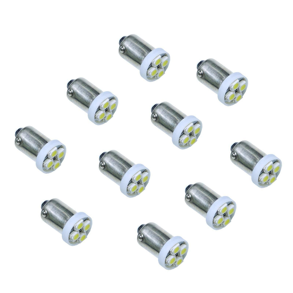 PA 10PCS #1893 #44 #47 #756 #1847 BA9S 4SMD LED Wedge Pinball Machine Light Bulb White-6.3V - BeesActive Australia