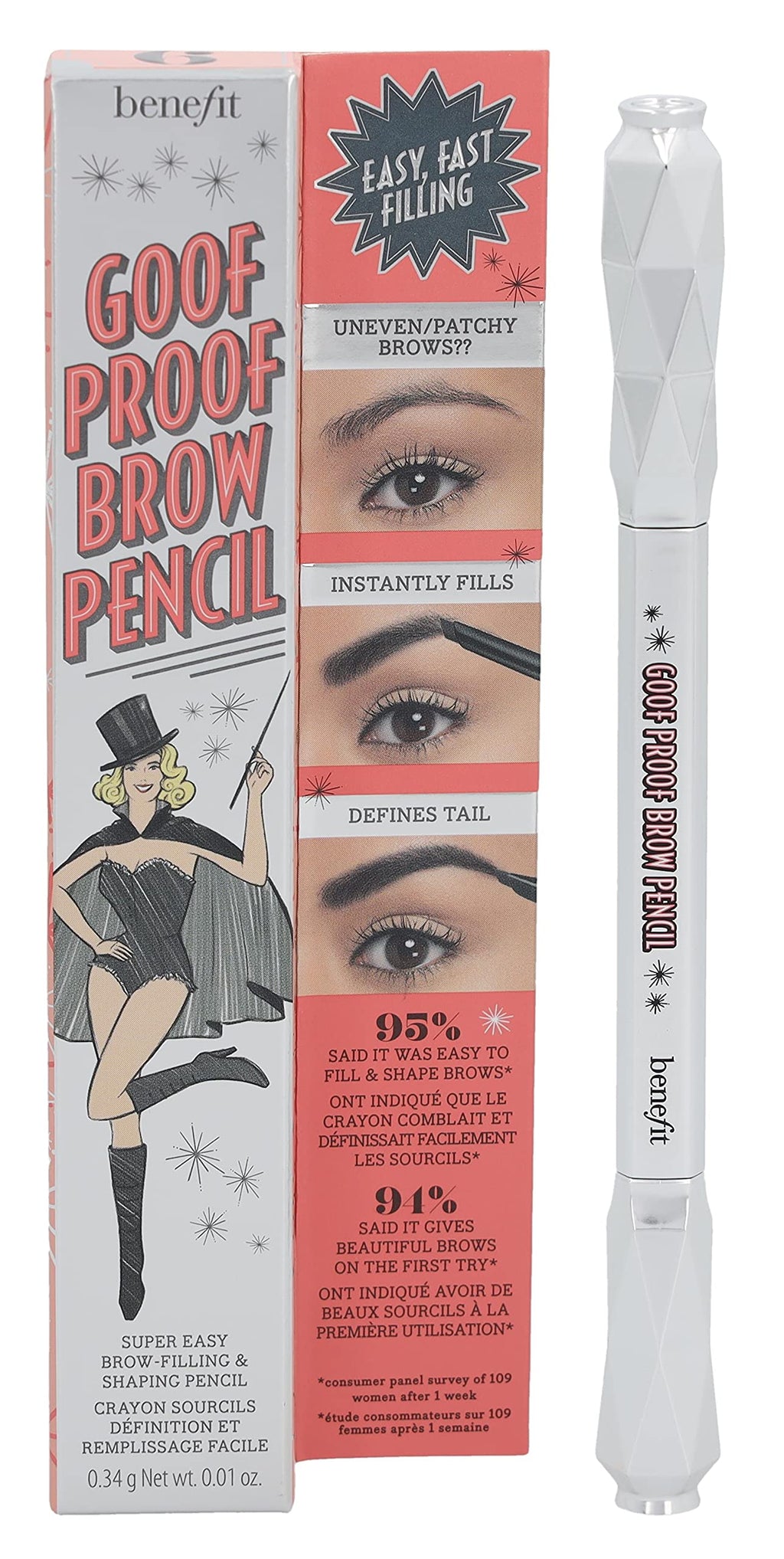 Benefit Goof Proof Brow Pencil, No. 6 Deep, 0.01 Ounce - BeesActive Australia