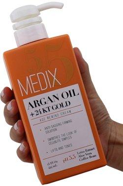 Medix 5.5 Argan Oil Cream with 24kt Gold. Anti-sagging firming cream to reduce the look wrinkles, cellulite, and blemishes. 15oz (15oz) 15 Ounce (Pack of 1) - BeesActive Australia