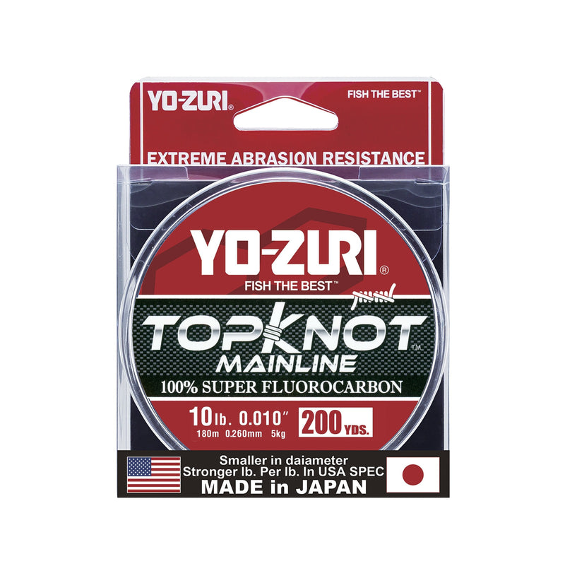 Yo-Zuri Topknot Fluorocarbon Mainline 200YD Spool 10LB - BeesActive Australia