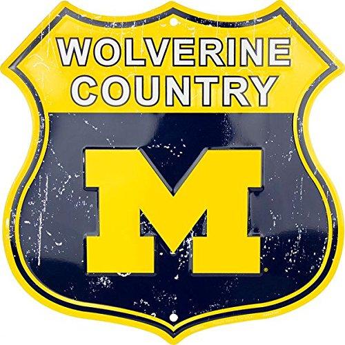 HangTime Wolverine Country - University of Michigan Route Sign - BeesActive Australia