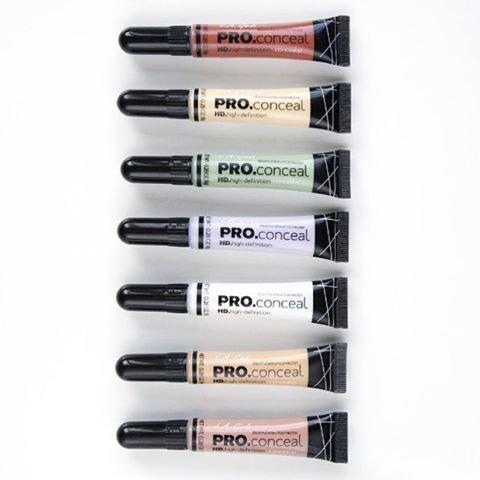 L.A. Girl Pro Conceal Set Orange, Yellow, Green, Lavender, Peach, Light Yellow Correctors and Highlighter - BeesActive Australia
