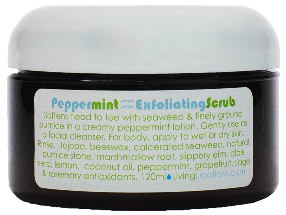 Living Libations - Organic / Wildcrafted Peppermint Exfoliating Scrub (4 oz / 120 ml) - BeesActive Australia