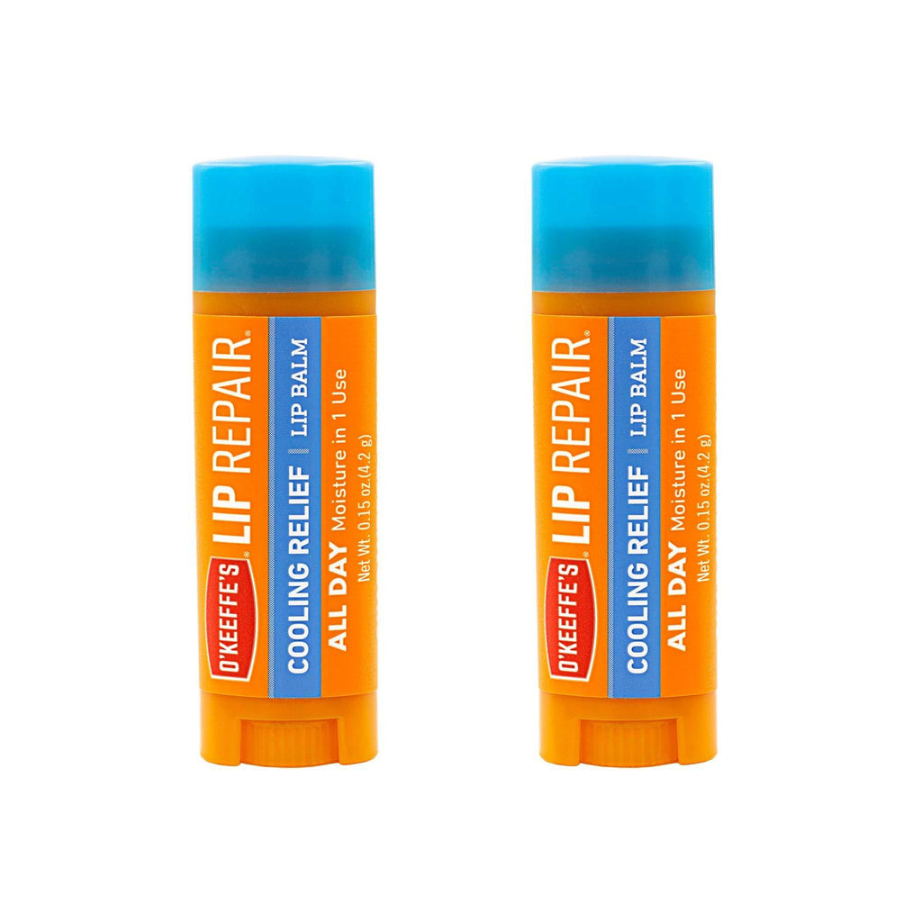 O'Keeffe's Cooling Relief Lip Repair Lip Balm for Dry, Cracked Lips, Stick, (Pack of 2) 2 - Pack - BeesActive Australia