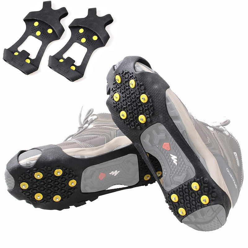 Shaddock Fishing Ice Cleats for Shoes Boots, Ice Snow Traction Cleats Over Shoe Boots Anti Slip Crampons Slip-on Stretch Footwear for Men Women Walking on Snow and Ice Medium(3-5 men/5-7 women) - BeesActive Australia