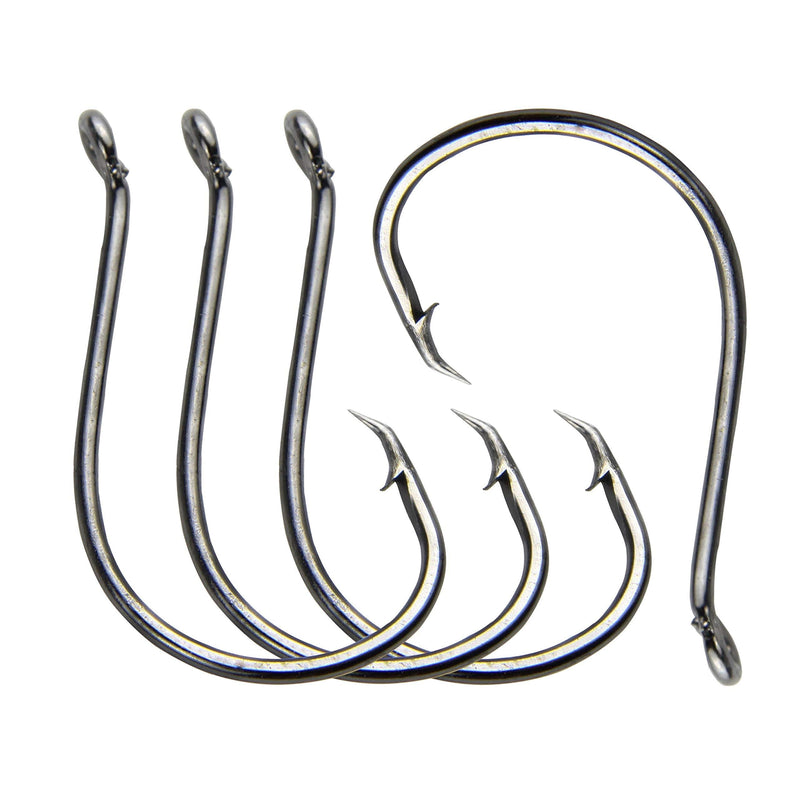 [AUSTRALIA] - Shaddock Fishing 100pcs 7384 2X Strong Custom Offset Sport Circle Hooks Black High Carbon Steel Octopus Saltwater Fishing Hooks-Size:10-10/0 3/0#(100pcs per pack) 